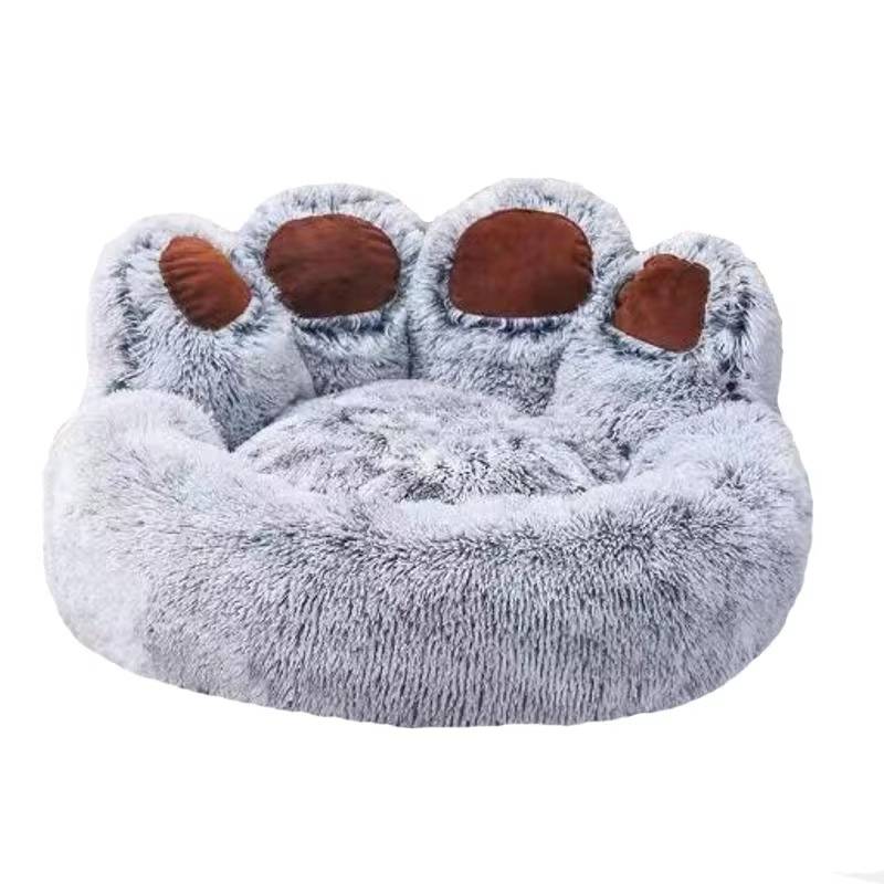 Hundeseng i myk plysj – koselig hundepute