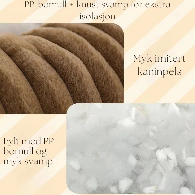 Hundeseng myk plysj ortopedisk for store hunder