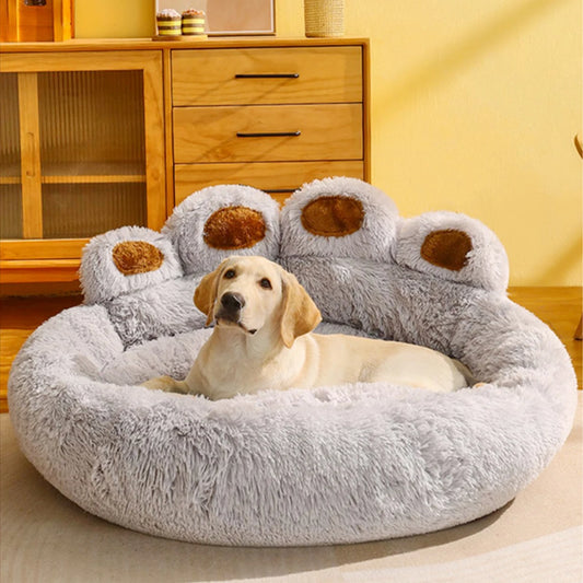 Hundeseng i myk plysj – koselig hundepute